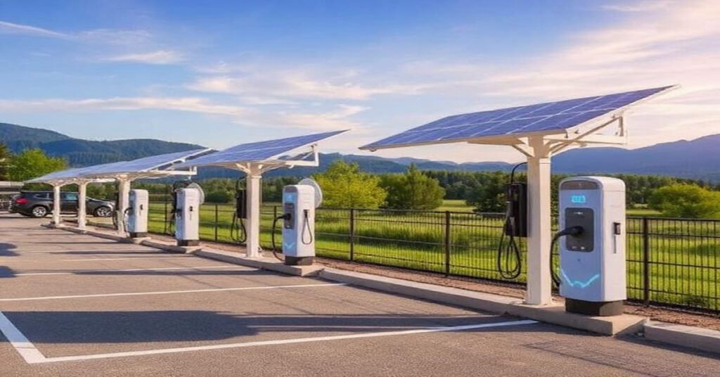 Solar-Powered EV Charging Stations in the USA - riderking.in