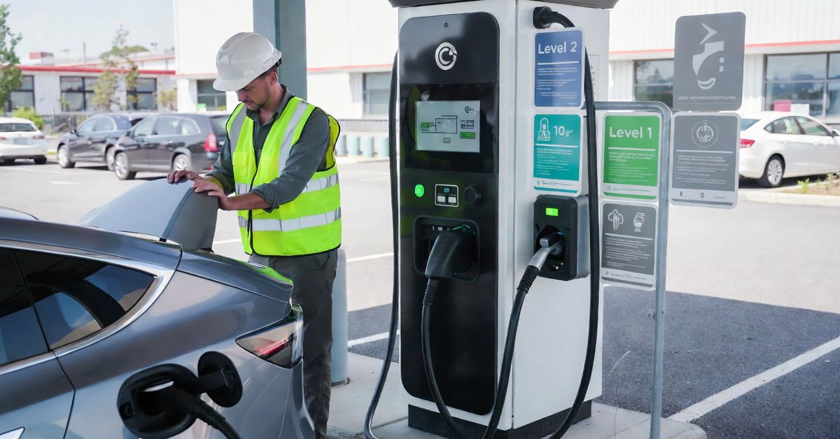 EV charging station installation